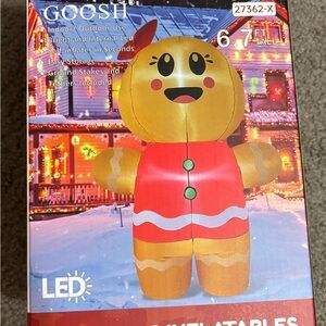 Inflatable Gingerbread Man with LED Lights